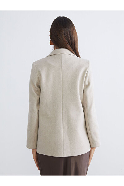 LC Waikiki Beige Women's Cashmere Blazer Jacket