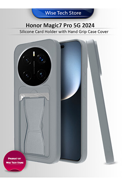 Wtech غطاء حماية واقٍ من السيليكون TPU مع حامل بطاقات لهاتف Honor Magic7 Pro ...