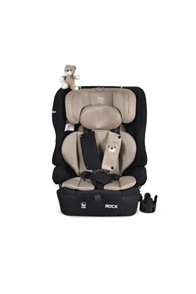 Moni Scaun auto pentru copii Rock Cool Beige i-Size 76–150 cm – centură cu 5 puncte, SIP, tetieră reglabilă