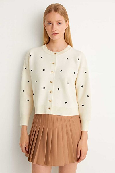 gigigiyim Mini Heart Detailed Women's Cardigan