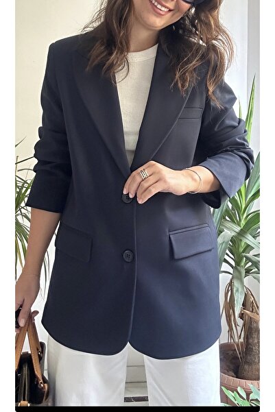 LaSorella Butik KADIN LACİVERT BLAZER CEKET