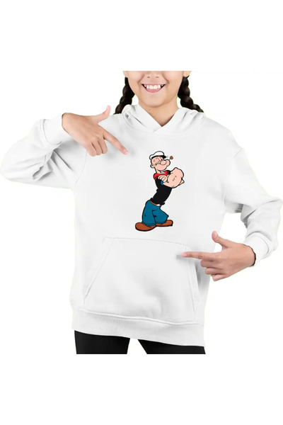 OEM Детски суитшърт за момичета Popeye The Sailor Looney Cartoon Fisher