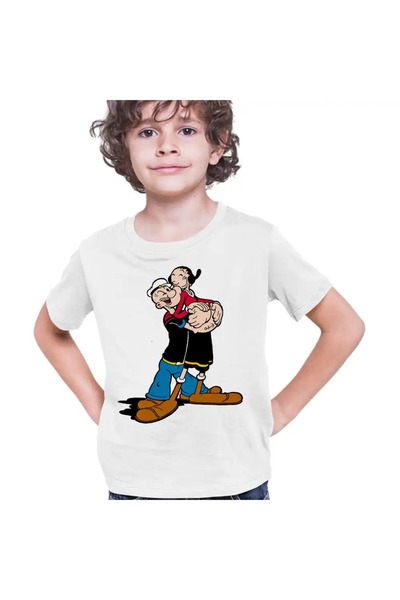 OEM Tricou Copii Baieti Popeye Marinarul Olive Dans Valentines