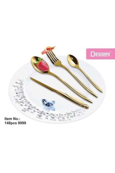 Dessini 148Pcs Cutlery Set Gold