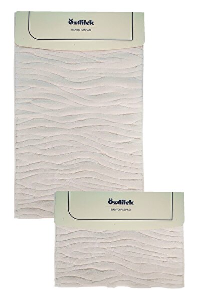 Özdilek Cotton Toilet Seat Set - Ecru