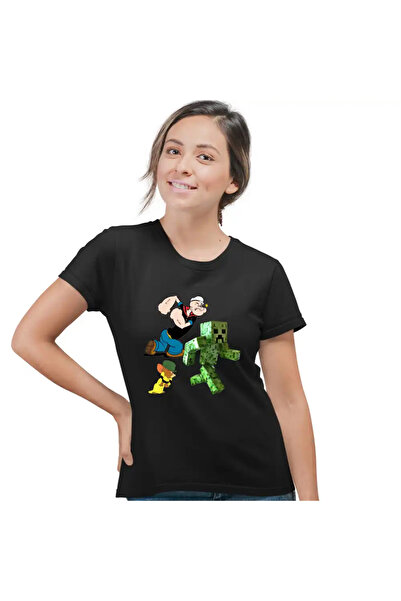 OEM Tricou Femei Popeye Marinarul Tom Jerry Creeper Minecraft