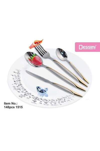 Dessini 148Pcs Cutlery Set Silver/Gold