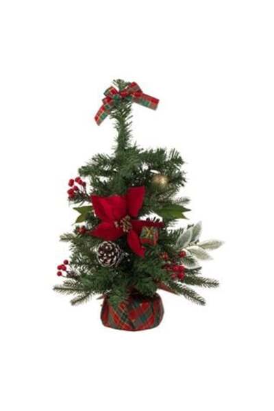 OEM Artificial Table Christmas Tree with Baubles and Berries, 50 cm