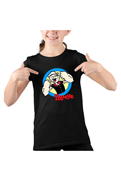 OEM Kids Girls Popeye Sailor T-Shirt Cartoon Helmsman