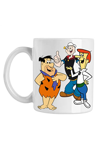 OEM Popeye The Sailor Man Mug Flintston Jetson Old Cartoons