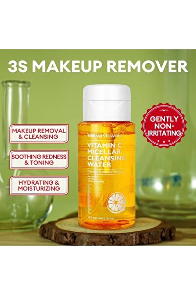 Vibrant Glamour ماء ميسيلار منظف بفيتامين سي - منظف ومزيل للمكياج