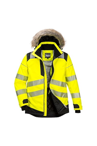 PORTWEST Jachetă Parka de iarnă HI-VIS, Galben-Negru, masura: S