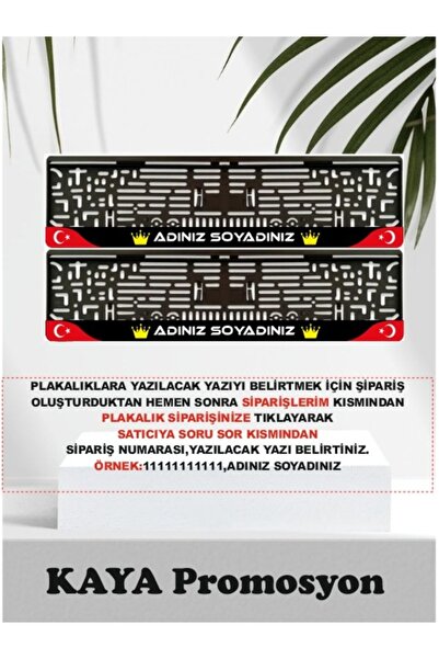 kayapromosyon Kişiye Özel Isimli Plakalık 2 Adet Her Araç Için Uygun PlakalıkB2