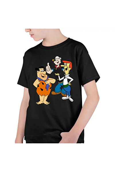 OEM Tricou Copii Baieti Popeye Marinarul Flintston Jetson Desene Vechi