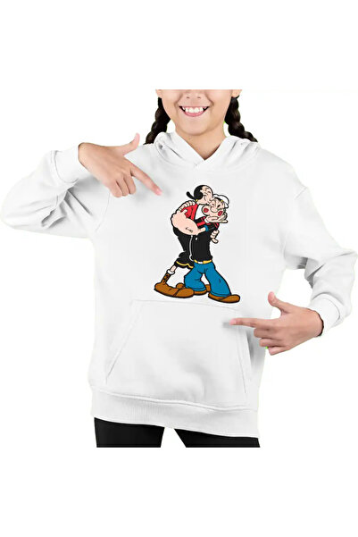 OEM Παιδική Μπλούζα Φούτερ για Κορίτσια Popeye the Sailor Olive Kiss Dragobete