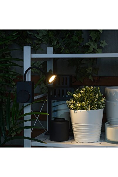 IKEA LED Spotlight And Clamp, Battery-Operated Outdoor/Dimmable Black