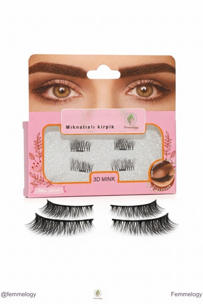 Femmelogy Manyetik Kirpik Seti Yapıştırıcısız Kolay Takılan 3D Doğal Hacimli ...