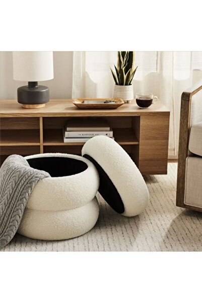 elissa home Bukle Puf Sandıklı , Boum Puf Makyaj Pufu , Saklama Alanlı