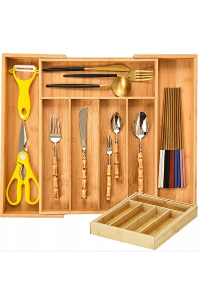 POLO SHOP Επεκτεινόμενος Οργανωτής Μαχαιροπίρουνων από Μπαμπού, για Συρτάρι