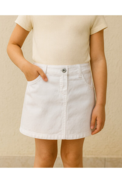 KESKİN BEBE Girl's Mini Denim Skirt