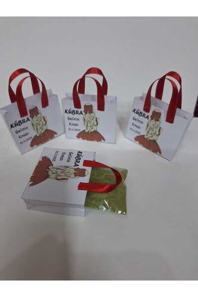 Büşra Süsleme ÇANTALI ÖZEL TASARIM PAKETLENMİŞ DAĞITMALIK KINA 30 LU
