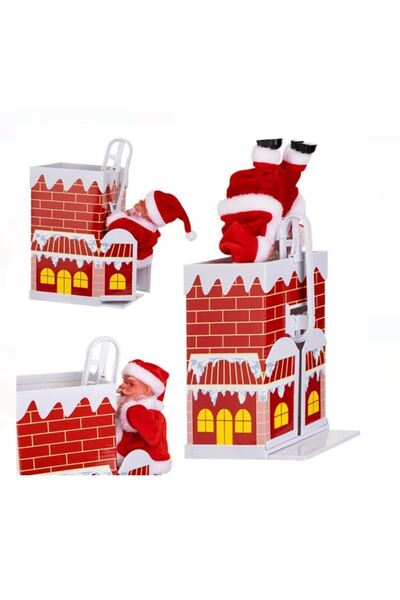 UnderShop Moș Crăciun cu corn și colindând 22 cm