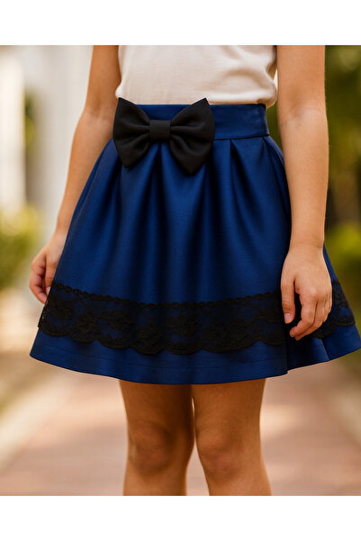 KESKİN BEBE Girl's Ribbon Fabric Skirt