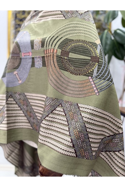 GÜMRÜKÇÜ Imported 100% Wool Cashmere Shoulder Shawl Premium Quality