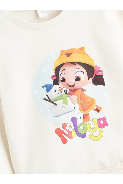 LC Waikiki Niloya Baskılı Kız Çocuk Sweatshirt ve Tayt