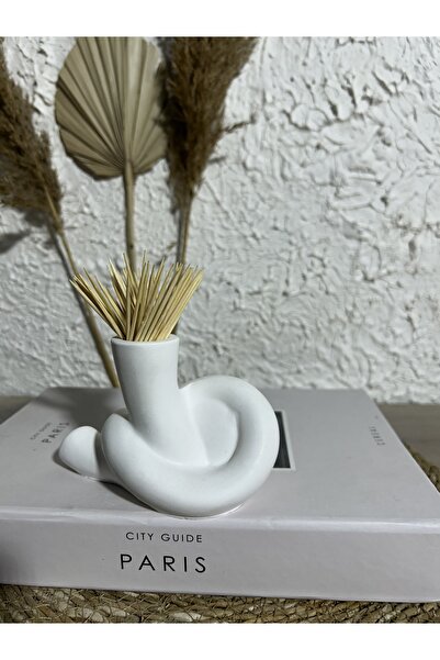 Zigzag Home Decorative Toothpick Vase Toothpick Holder Bohemian Style Toothpick Vase Trinket Object