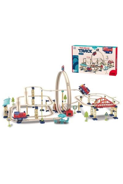 Daily Bazaar Şehir İstasyonu 161 parça Demiryolu - 360° Dönme Hareketi & Pill...