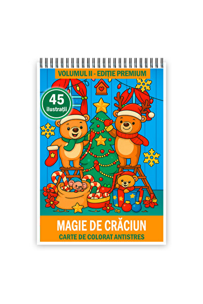 Legendary Gifts Carte de colorat, 45 de ilustratii Magie de Craciun - Vol. II, Format: A5