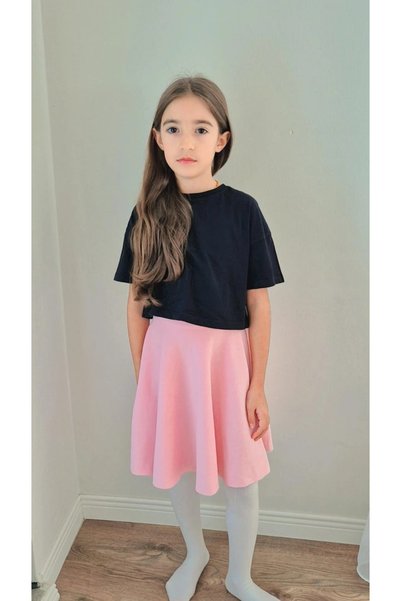 ELALEL TASARIM Girl's Pink Scuba Skirt