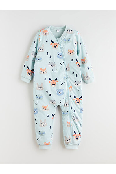 LC Waikiki Turquoise Printed Baby Boy Sleeping Bag