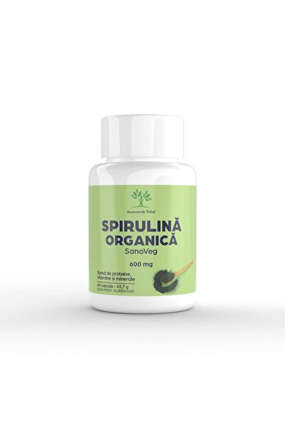 Sanoverde Total Spirulina organica SanoVeg- rezistenta fizica si scadere in greutate 60 capsule vegane, Sanoverde