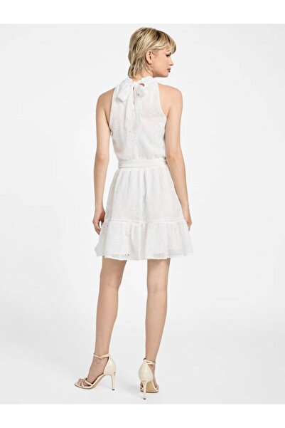 Guess Fit-And-Flare Chiffon Mini Dress