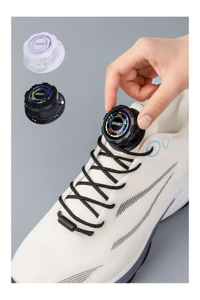 LookBuyTake 1 Çift 120 CM Döner Kilitli Ayakkabı Bağcığı – Spor, Rahat ve Pratik Kullanım İçin Otomatik Sistem