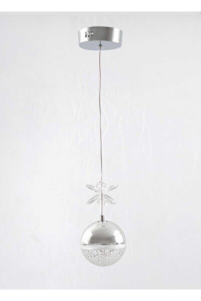 Roza Drop Tek Toplu Krom 3 Renk Modern Ledli Antre Hol Avize