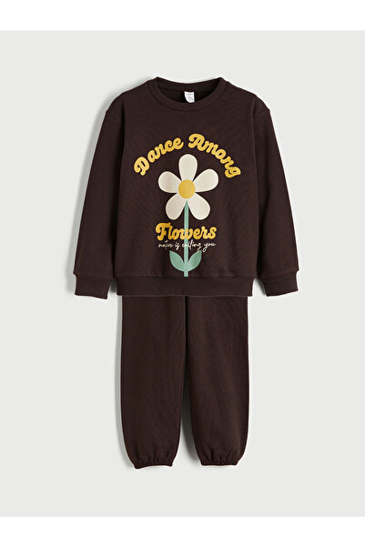 LC Waikiki Crew Neck Girl's Sweatshirt and Sweatpants