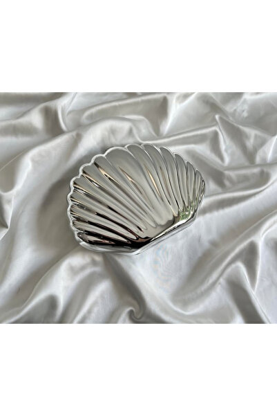 Millacom Women's Silver Color Oyster Model Evening Bag Hand and Shoulder Bag