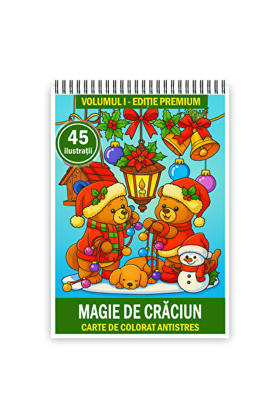 Legendary Gifts Carte de colorat, 45 de ilustratii Magie de Craciun - Vol. I, Format: A4