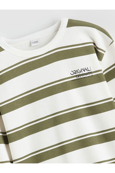 LC Waikiki Crew Neck Striped Boy's Sweatshirt