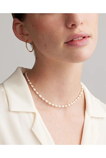 Alexis Carrel Minimal Tasarım Gold Renk Topçuk Inci Kolye