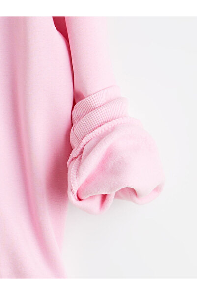 LC Waikiki Pink Crew Neck Cars Printed Girls' Sweatshirt