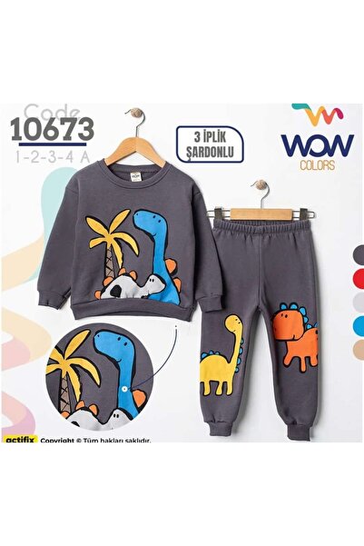 ALYA BUTİK Alya Dinosaur Printed Bottom Set