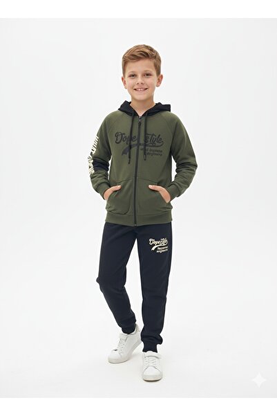 Yağmur Giyim YUKO2İ Σετ αθλητικής φόρμας για αγόρια με κουκούλα με σχέδιο 2 κ...