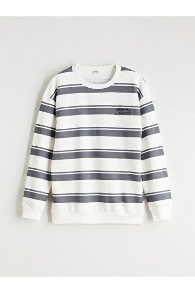 LC Waikiki Блискучі вибори від Shining Store | Світшот для хлопчиків з велосипедним коміром і смужками