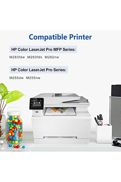 Mint خرطوشة حبر Magisink 207X (مع شريحة) بديلة لطابعات HP 207A/207X Color LaserJet Pro (أسود/سماوي/أرجواني/أصفر)