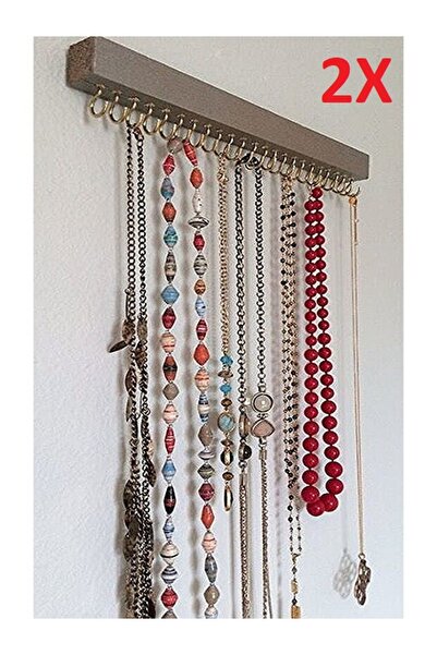 ADEN DESİGN 25 KANCA Düzenleyicileri, Duvara Monte Raf Takı Tutucu Kolye, Küp...