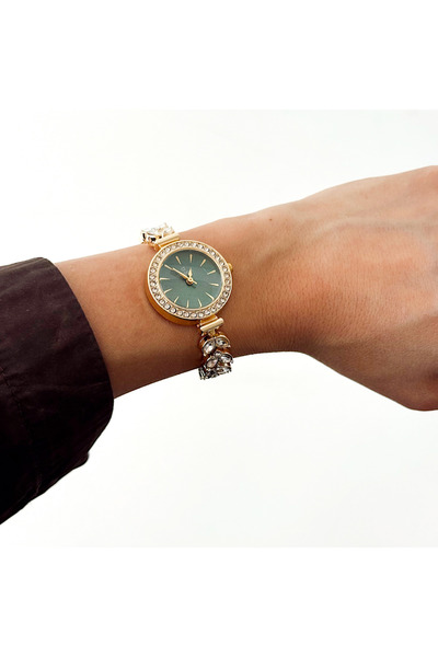 Boise Atelier Nox Gold-Green Watch |   Clock